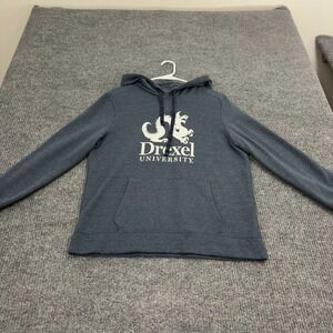 Drexel Dragons Redshirt Hoodie Audience L Blue Cotton Blend Pullover Collegiate